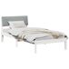 Estructura de cama individual para adultos 105x214 Estructura de cama individual para adultos 105x214 Blanco/ Gris Claro