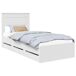 Estructura de cama individual para adultos Estructura de cama individual para adultos Blanco