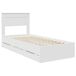 Estructura de cama individual para adultos Estructura de cama individual para adultos Blanco