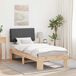 Estructura de cama simple para adultos 103x211 Estructura de cama simple para adultos 103x211 Blanco/ Gris Claro
