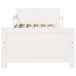 Estructura de cama individual para adultos Estructura de cama individual para adultos Blanco