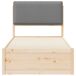 Estructura de cama simple para adultos 85x205 Estructura de cama simple para adultos 85x205 Blanco/ Gris Claro