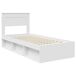Estructura de cama individual para adultos Estructura de cama individual para adultos Blanco