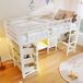 Cama alta para niños Cama alta para niños Blanco