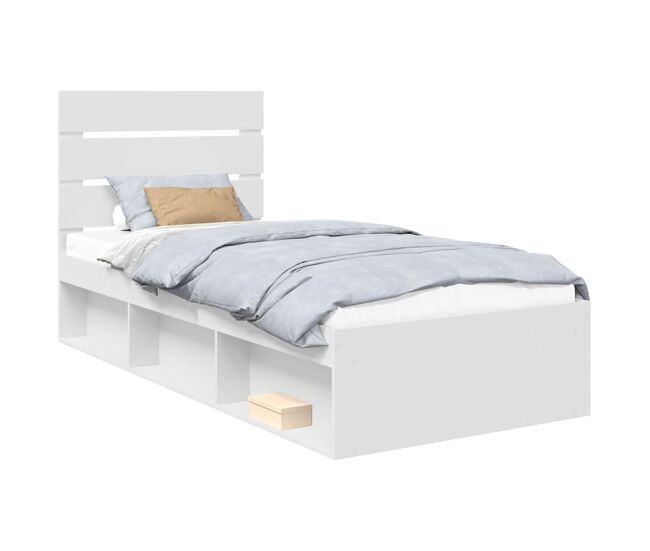 Estructura de cama individual para adultos - 75 x 190 cm madera de pino macizo