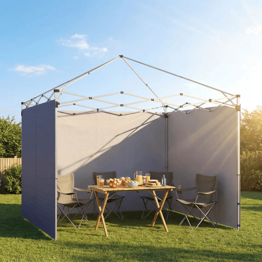 Outsunny 3 Paredes Laterais para Tendas de 3x3 m, Paredes Laterais de Substituição para Pavilhão de Tecido Oxford 210D com Fecho, para Festas, 300x200 cm, Azul Escuro