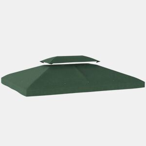 Outsunny Teto de Substituição para Pérgula, 4x3 m, Cobertura de Substituição com Teto Duplo, 10 Orifícios de Drenagem e Proteção UV, APENAS Toldo de Substituição para Pavilhão, Verde