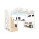 Cama alta para niños 254x95 Cama alta para niños 254x95 Blanco