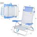 Aktive Silla plegable de playa multiposición con asa Aktive Silla plegable de playa multiposición con asa Azul