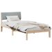 Estructura de cama simple para adultos 95x204 Estructura de cama simple para adultos 95x204 Blanco/ Gris Claro