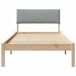 Estructura de cama simple para adultos 95x204 Estructura de cama simple para adultos 95x204 Blanco/ Gris Claro