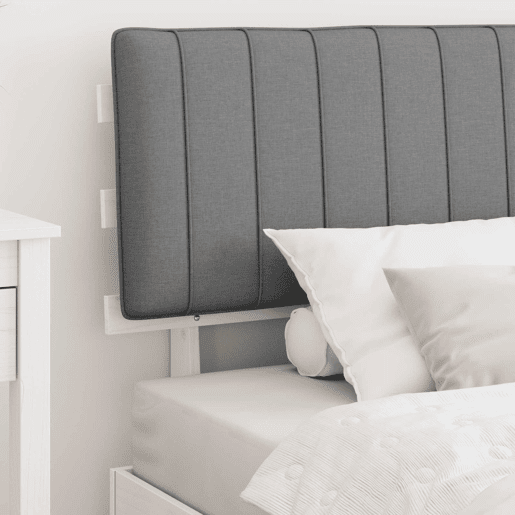 Estrutura de cama de solteiro simple com Cabeceira Estofada Cinzento-claro
