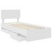 Estructura de cama individual para adultos Estructura de cama individual para adultos Blanco