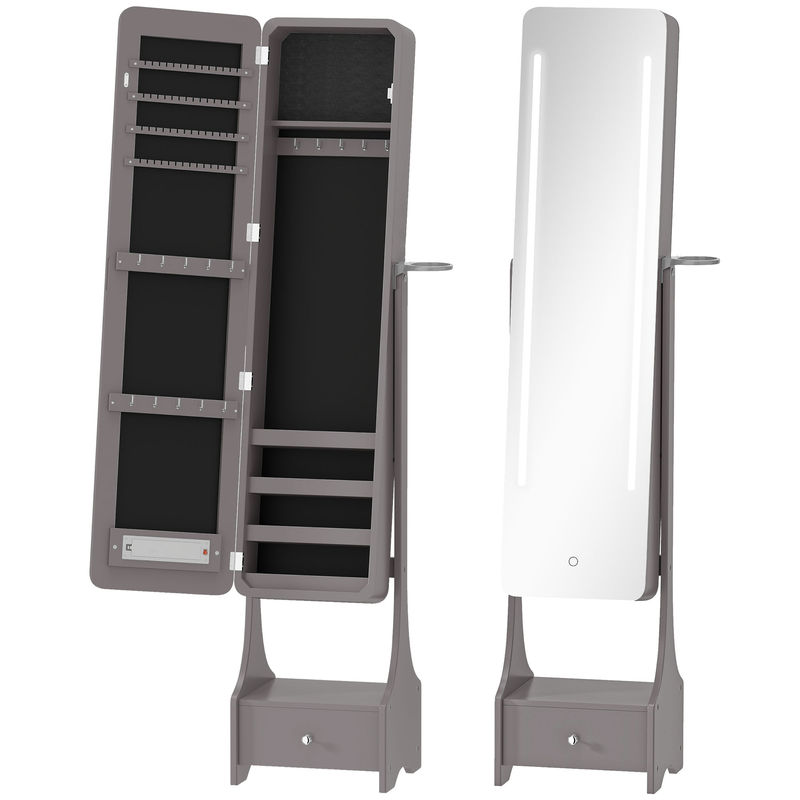 Armario Joyero MDF, Vidrio HOMCOM, hogar - decoración