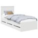 Estructura de cama individual para adultos Estructura de cama individual para adultos Blanco
