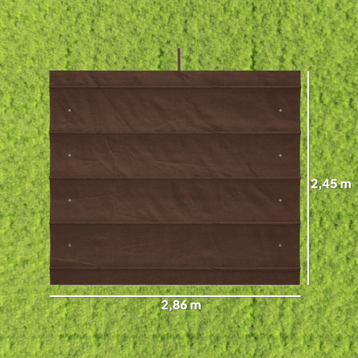 Outsunny Telhado de Pérgola 3x2,5 m Telhado de Reposição Retrátil para Estrutura de Pérgola de 3x2 m, UV30+ Tecido Apenas para Pérgola com 8 Orifícios de Drenagem Castanho Outsunny Telhado de Pérgola 3x2,5 m Telhado de Reposição Retrátil para Estrutura de Pérgola de 3x2 m, UV30+ Tecido Apenas para Pérgola com 8 Orifícios de Drenagem Castanho