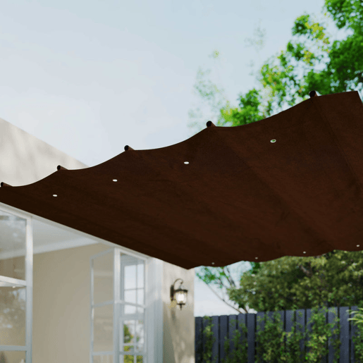 Outsunny Telhado de Pérgola 3x2,5 m Telhado de Reposição Retrátil para Estrutura de Pérgola de 3x2 m, UV30+ Tecido Apenas para Pérgola com 8 Orifícios de Drenagem Castanho Outsunny Telhado de Pérgola 3x2,5 m Telhado de Reposição Retrátil para Estrutura de Pérgola de 3x2 m, UV30+ Tecido Apenas para Pérgola com 8 Orifícios de Drenagem Castanho
