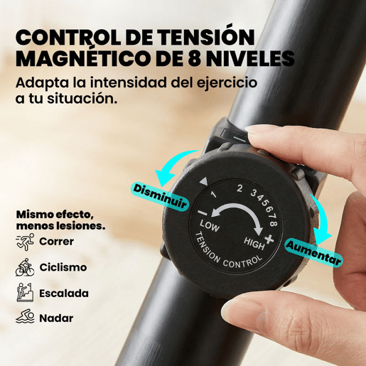 HOMCOM Bicicleta Estática com Encosto 8 Níveis de Resistência Magnética Bicicleta Estática para Casa com Volante Assento Ajustável Monitor LCD Pulsómetro Suporte de Telemóvel e Rodas Vermelho