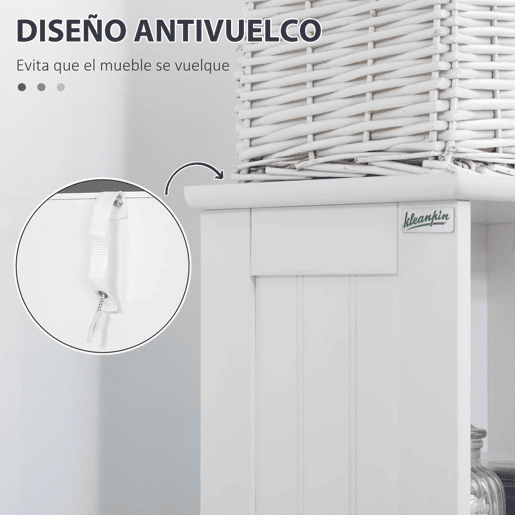 kleankin Coluna Casa de Banho Armário Alto Auxiliar para Casa de Banho com 3 Compartimentos de Armazenamento Porta e Prateleiras Ajustáveis 34x23x165cm Branco