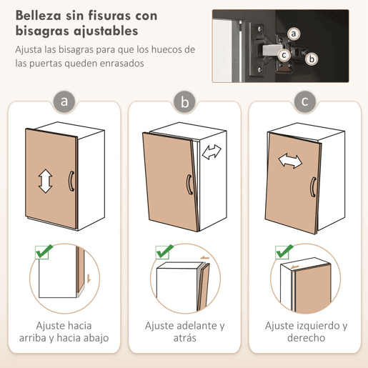HOMCOM Armário de Cozinha Alto, Móvel Auxiliar de Cozinha com 5 Portas, Prateleira Ajustável, Gaveta, Tampo Aberto para Micro-ondas, Orifício para Cabos, 100x40x180 cm, para Sala de Jantar, Sala de Estar, Cinzento