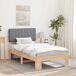 Estructura de cama simple para adultos 103x211 Estructura de cama simple para adultos 103x211 Blanco/ Gris Claro