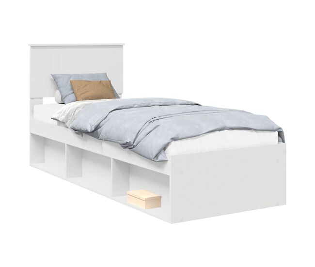 Estructura de cama individual para adultos - 75 x 190 cm madera de pino macizo