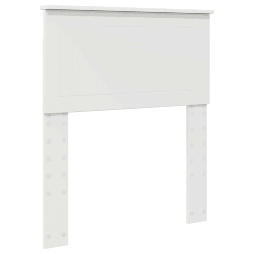 Estrutura de cama de solteiro para adultos - Branco 75 x 190 cm Madeira de Pinheiro Sólida