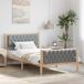 Estructura de cama individual para adultos 105x210 Estructura de cama individual para adultos 105x210 Blanco/ Gris Claro