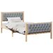 Estructura de cama individual para adultos 105x210 Estructura de cama individual para adultos 105x210 Blanco/ Gris Claro