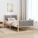 Estructura de cama individual para adultos 105x210 Estructura de cama individual para adultos 105x210 Blanco/ Gris Claro