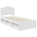 Estructura de cama individual para adultos Estructura de cama individual para adultos Blanco