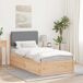 Estructura de cama simple para adultos 95x195 Estructura de cama simple para adultos 95x195 Blanco/ Gris Claro