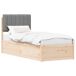 Estructura de cama simple para adultos 80x195 Estructura de cama simple para adultos 80x195 Blanco/ Gris Claro