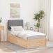 Estructura de cama simple para adultos 80x195 Estructura de cama simple para adultos 80x195 Blanco/ Gris Claro