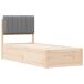 Estructura de cama simple para adultos 80x195 Estructura de cama simple para adultos 80x195 Blanco/ Gris Claro
