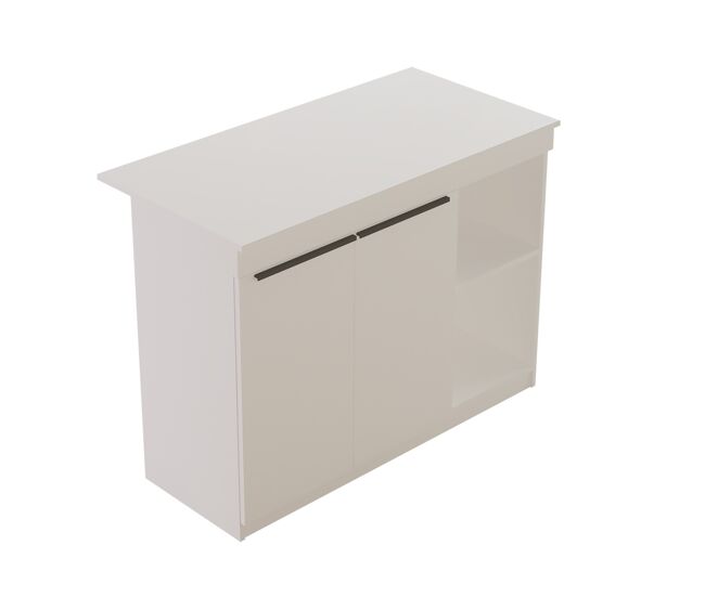 Mesa de cocina de madera "Orlando" - 120 x 60 x 88 cm - Blanca
