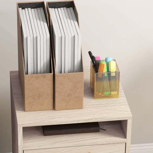 HOMCOM Bloco de Gavetas para Escritório com Rodas Armário de Escritório com Gaveta Compartimento Porta Arquivador Móvel para Escritório ou Sala 40x35x60 cm Carvalho