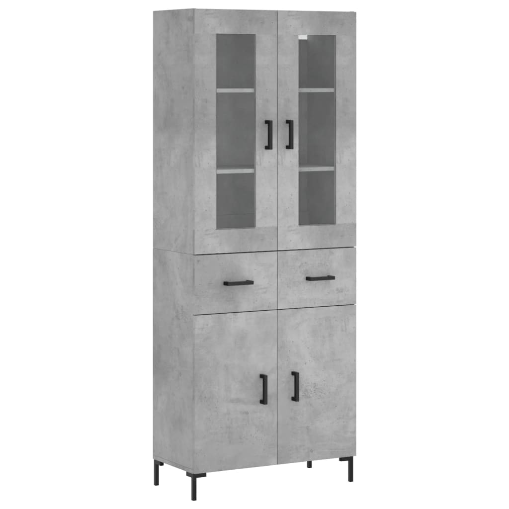 Aparador alto - Mueble de almacenamiento 69 Gris
