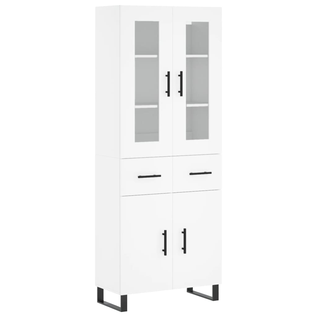 Aparador alto - Mueble de almacenamiento 2 pcs 69 Blanco