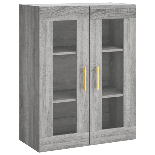 Armário alto - Bufete - Móvel de apoio 69,5x34x180 cm derivados de madeira sonoma cinza pt1119