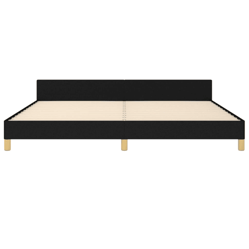 Estrutura de Cama de casal moderno com cabeceira 200x200 cm tecido preto