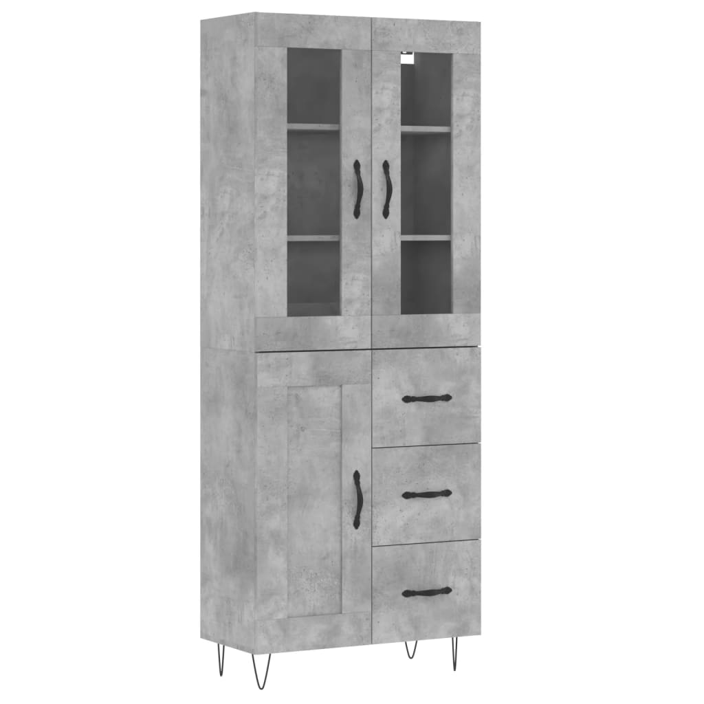 Aparador alto - Mueble de almacenamiento 69 Gris