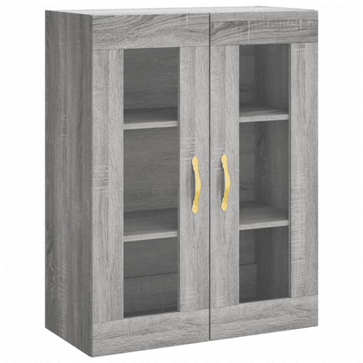 Armário alto - Bufete - Móvel de apoio 69,5x34x180 cm derivados de madeira sonoma cinza pt1116 Armário alto - Bufete - Móvel de apoio 69,5x34x180 cm derivados de madeira sonoma cinza pt1116
