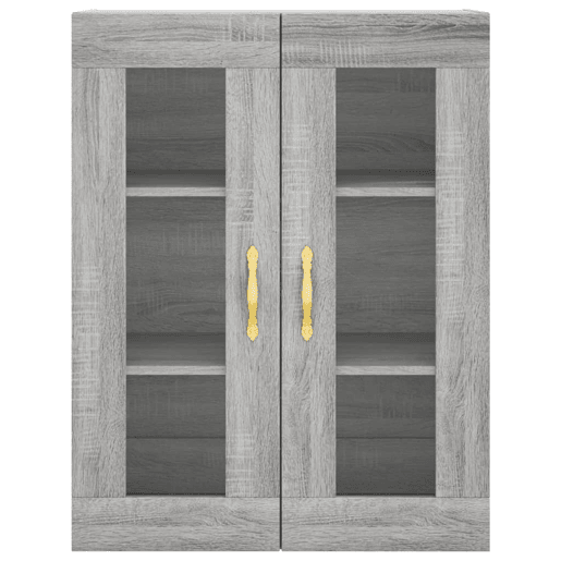 Armário alto - Bufete - Móvel de apoio 69,5x34x180 cm derivados de madeira sonoma cinza pt1116 Armário alto - Bufete - Móvel de apoio 69,5x34x180 cm derivados de madeira sonoma cinza pt1116