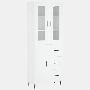 Armário alto - Bufete - Móvel de apoio 69,5x34x180 cm derivados de madeira branco pt695