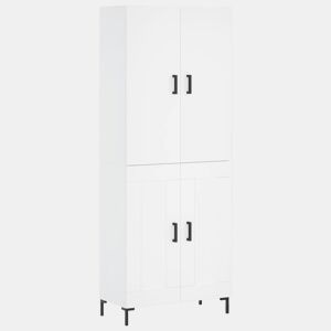 Armário alto - Bufete - Móvel de apoio 69,5x34x180 cm derivados de madeira branco pt651