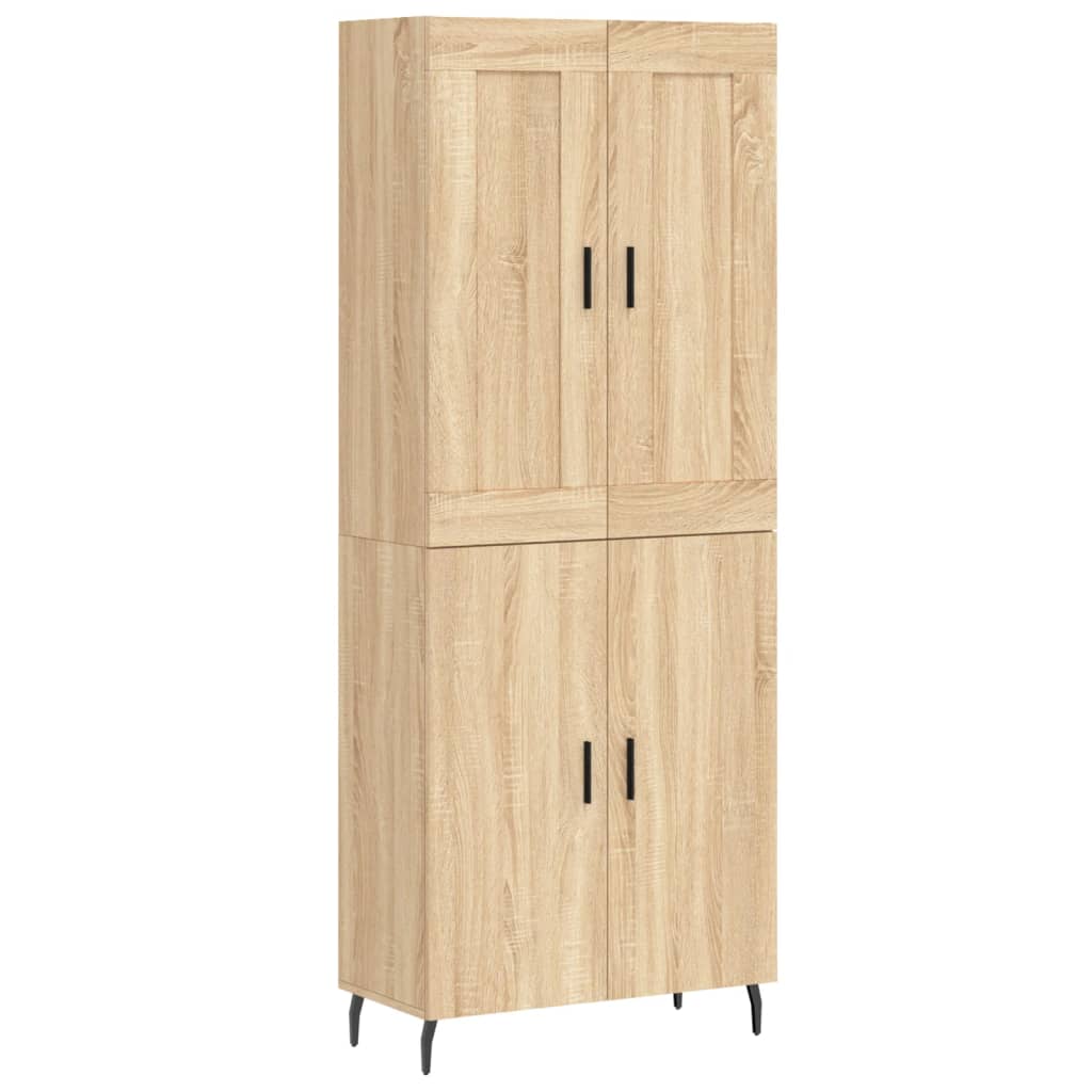 Aparador alto - Mueble de almacenamiento 69 Madera Clara