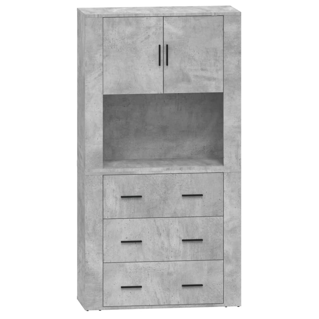 Aparador alto - Mueble de almacenamiento 80 Gris