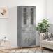 Aparador alto - Mueble de almacenamiento 2 pcs 69 Aparador alto - Mueble de almacenamiento 2 pcs 69 Blanco