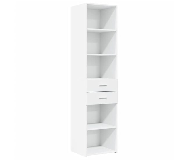Aparador - mueble de almacenamiento de madera de ingeniería blanco 45x42,5x185 cm es3155